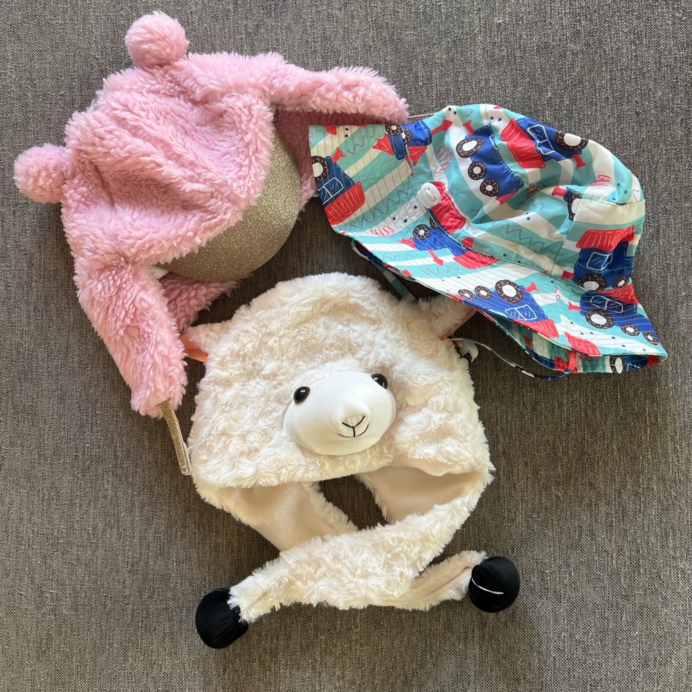 Kids hat bundle fits 3yo and younger